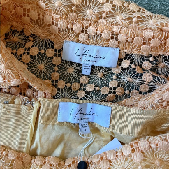 Floral Lace Top and Skirt Set in OrangeYellow - Picture 7 of 7